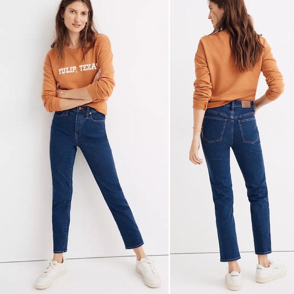 Madewell Stovepipe Jeans Vintage Indigo Wash High Rise